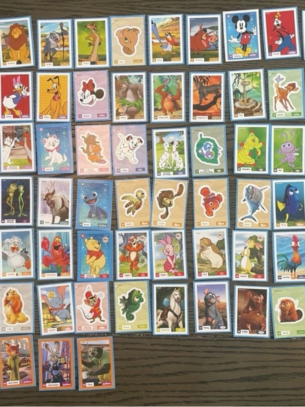 Complete set - Disney Lablaws stickers (64)